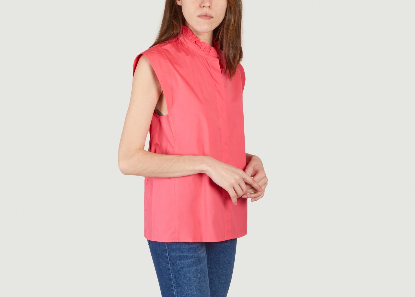 L'exception Chemisier Sans Manche En Coton Bio Mejsi Rose Samsoe & Samsoe