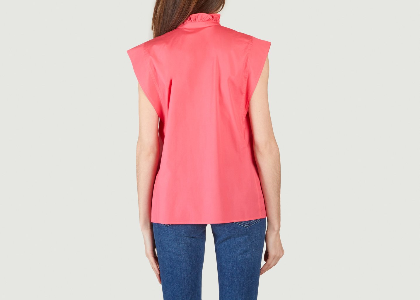 L'exception Chemisier Sans Manche En Coton Bio Mejsi Rose Samsoe & Samsoe