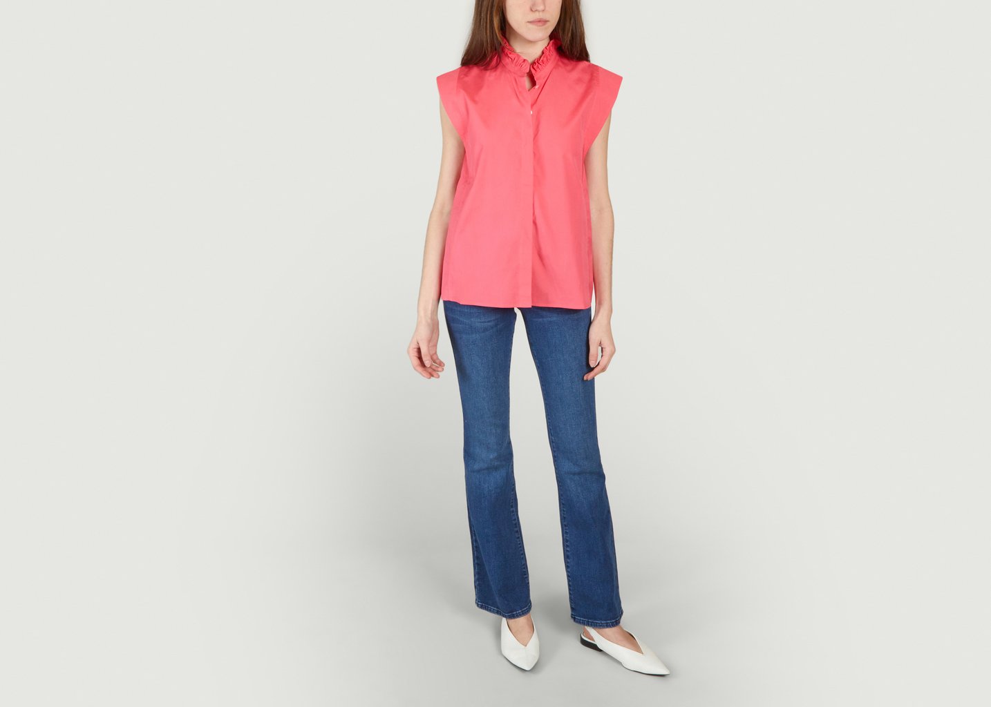 L'exception Chemisier Sans Manche En Coton Bio Mejsi Rose Samsoe & Samsoe