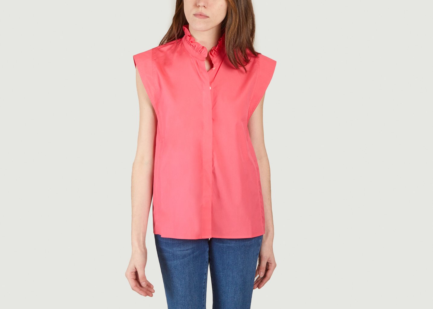 l'exception Chemisier sans manche en coton bio Mejsi Rose Samsoe & Samsoe