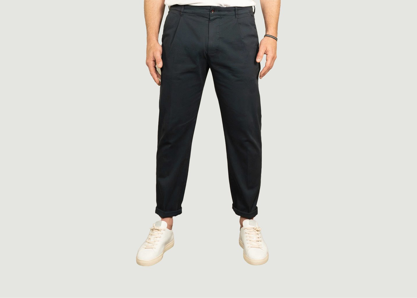 L'exception Chino 2 Fois 1pli Bleu Marine Henry Paris