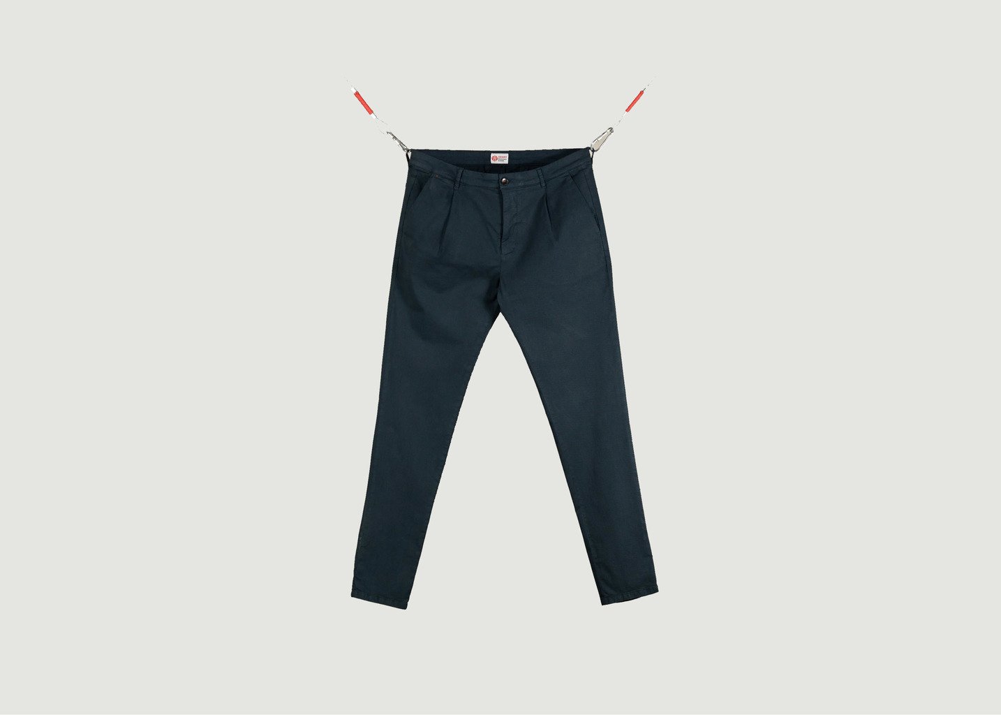 l'exception Chino 2 fois 1pli Bleu Marine Henry Paris