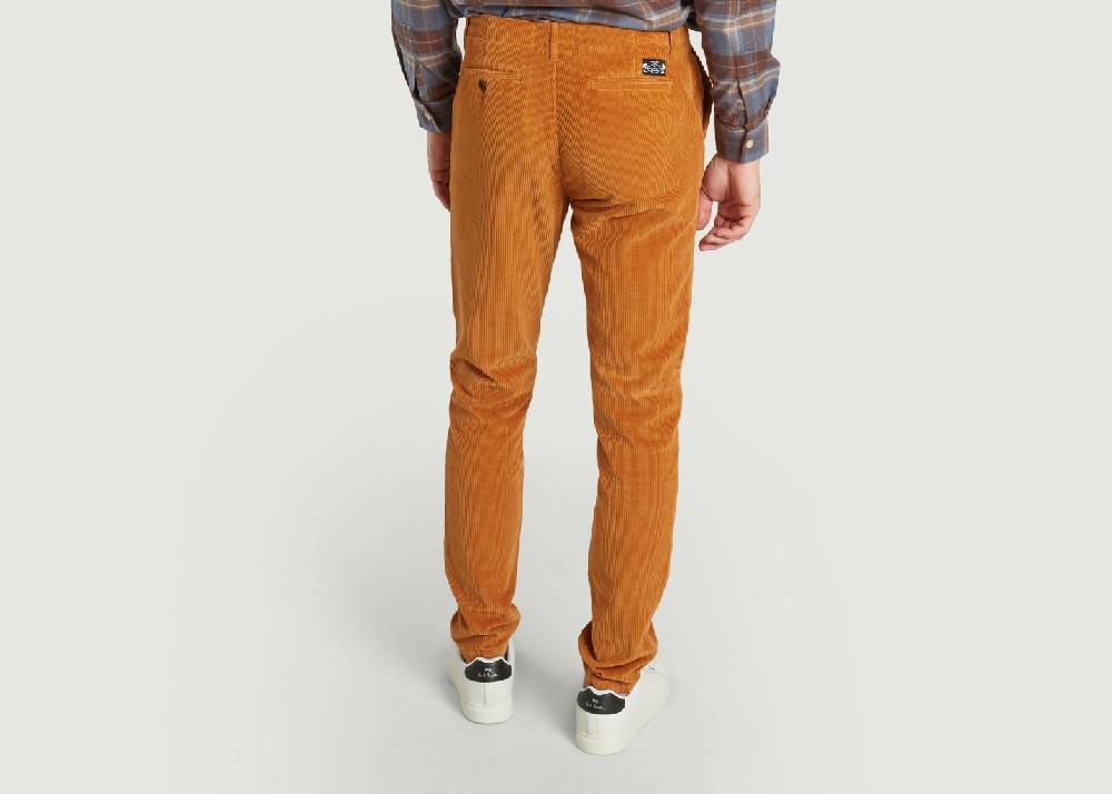 L'exception Chino En Velours Camel Cuisse De Grenouille
