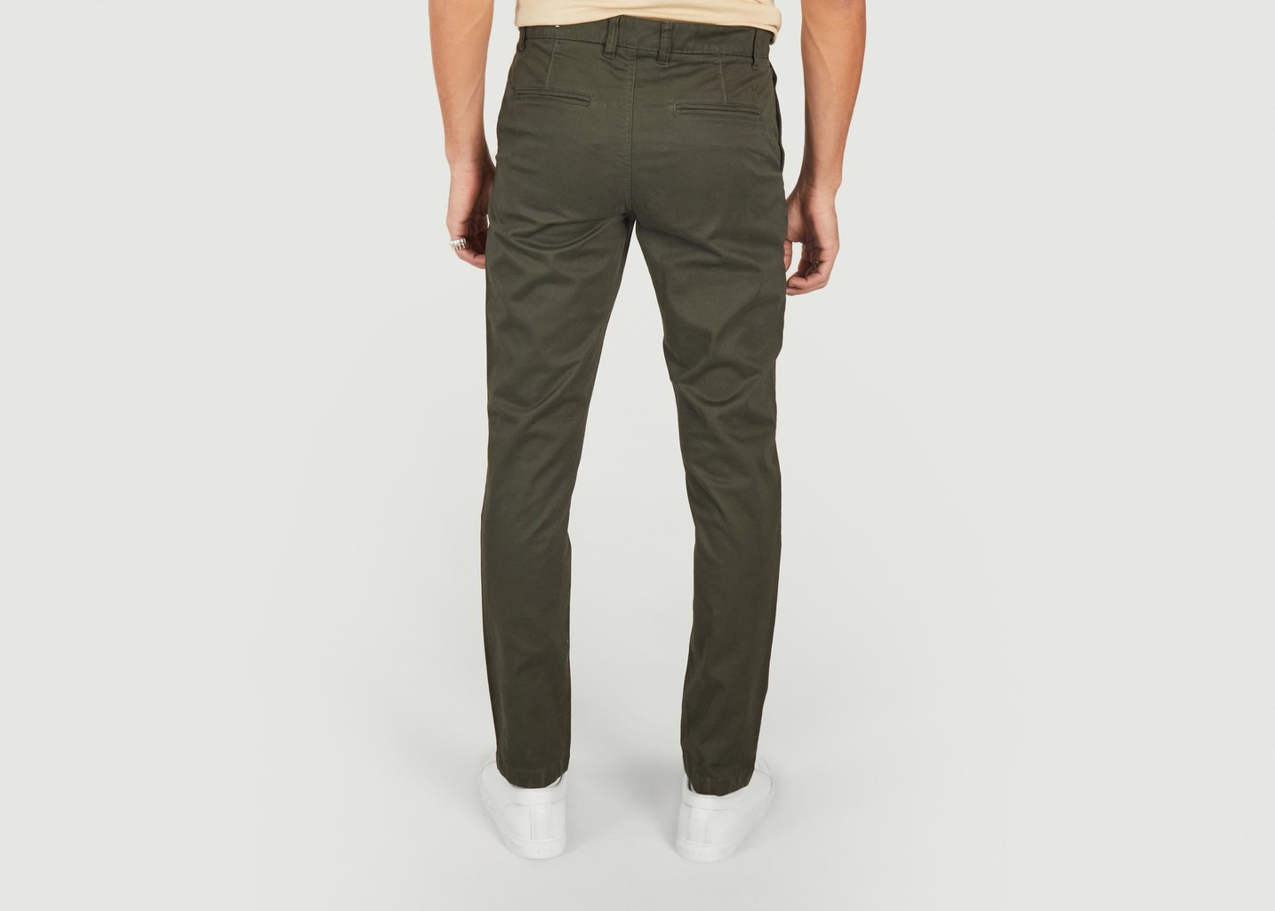 L'exception Chino Lucas Slim Fit Vert Foncé Knowledge Cotton Apparel