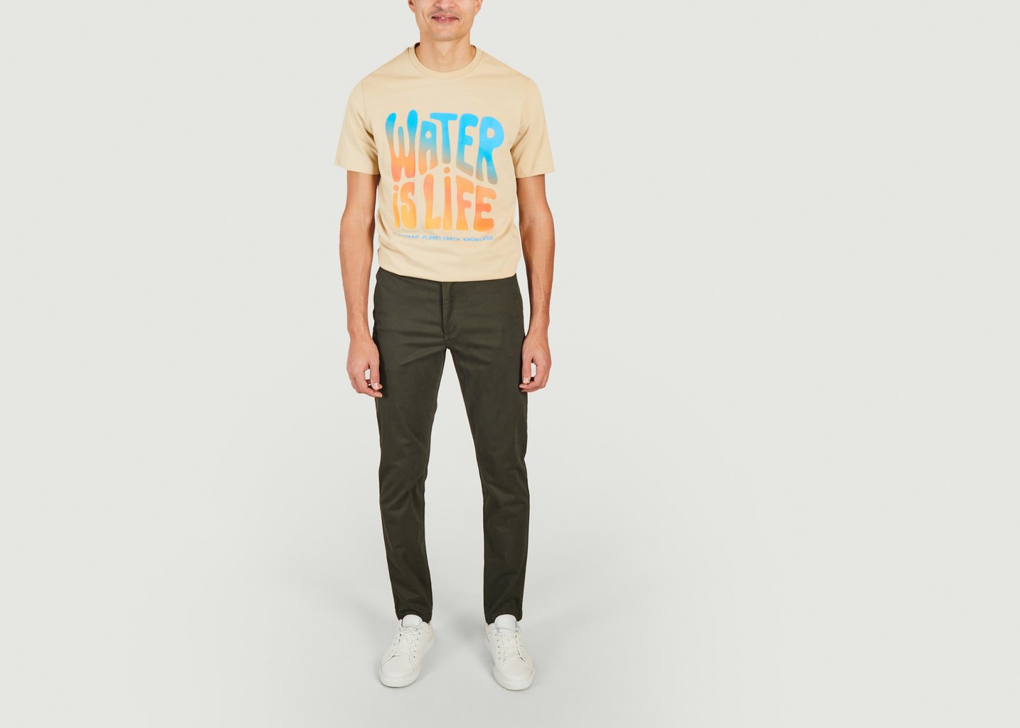 L'exception Chino Lucas Slim Fit Vert Foncé Knowledge Cotton Apparel