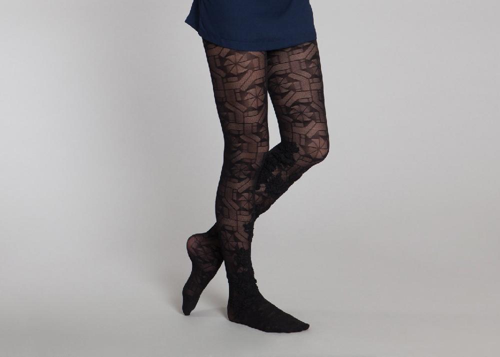L'exception Collants Amour Sincere Noir Nicolas Messina