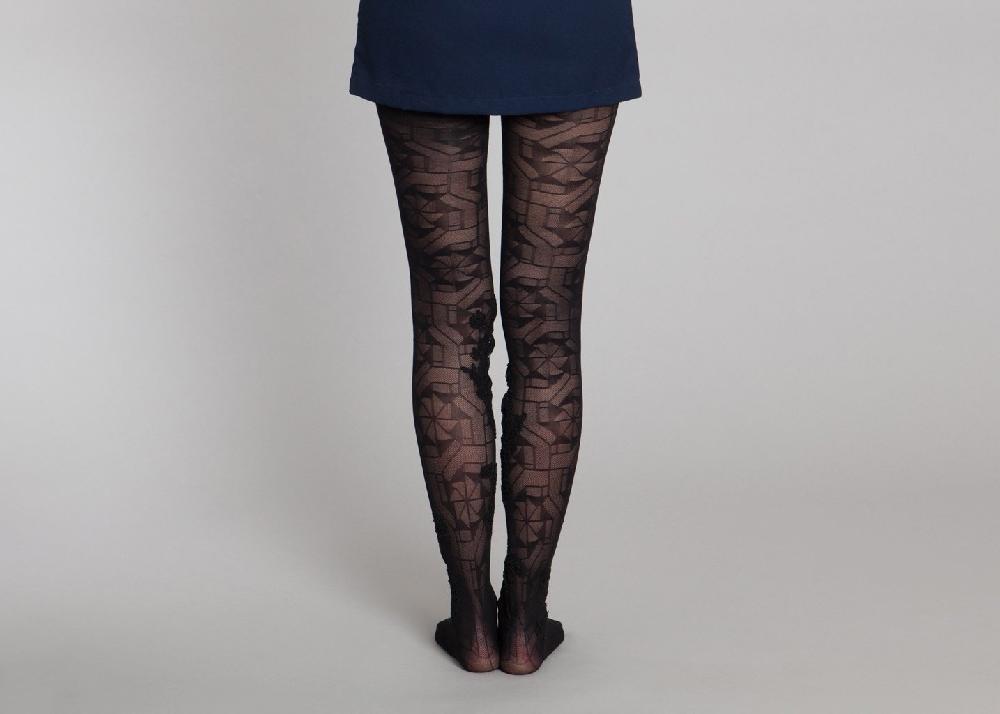 L'exception Collants Amour Sincere Noir Nicolas Messina