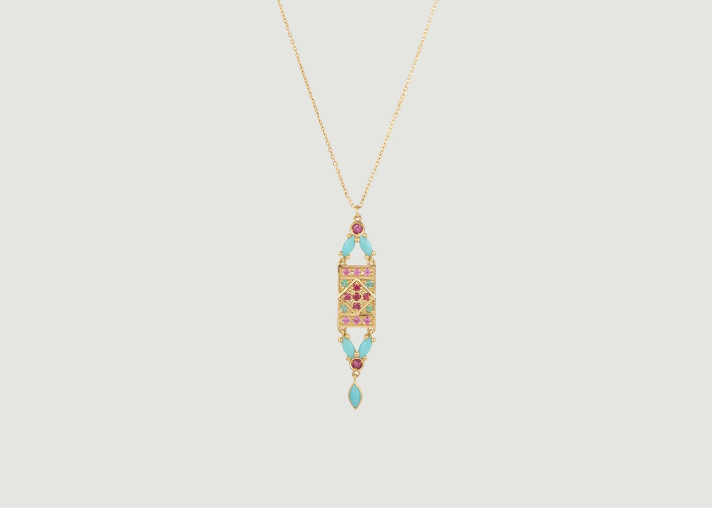 l'exception Collier Ava 1 Turquoise Or Sophie d'Agon