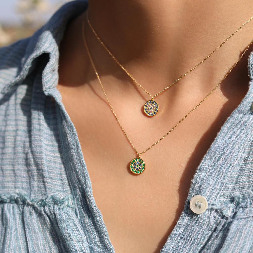 L'exception Collier Babystone 1 Vert Or Sophie D'Agon
