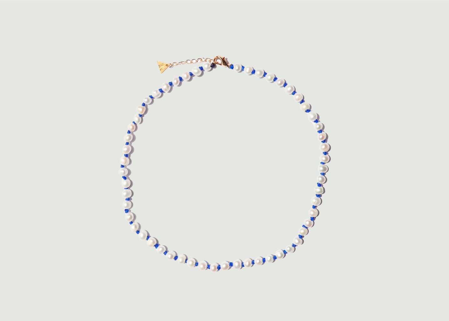 l'exception Collier Blue Knitted Pearl Or Wilhelmina Garcia