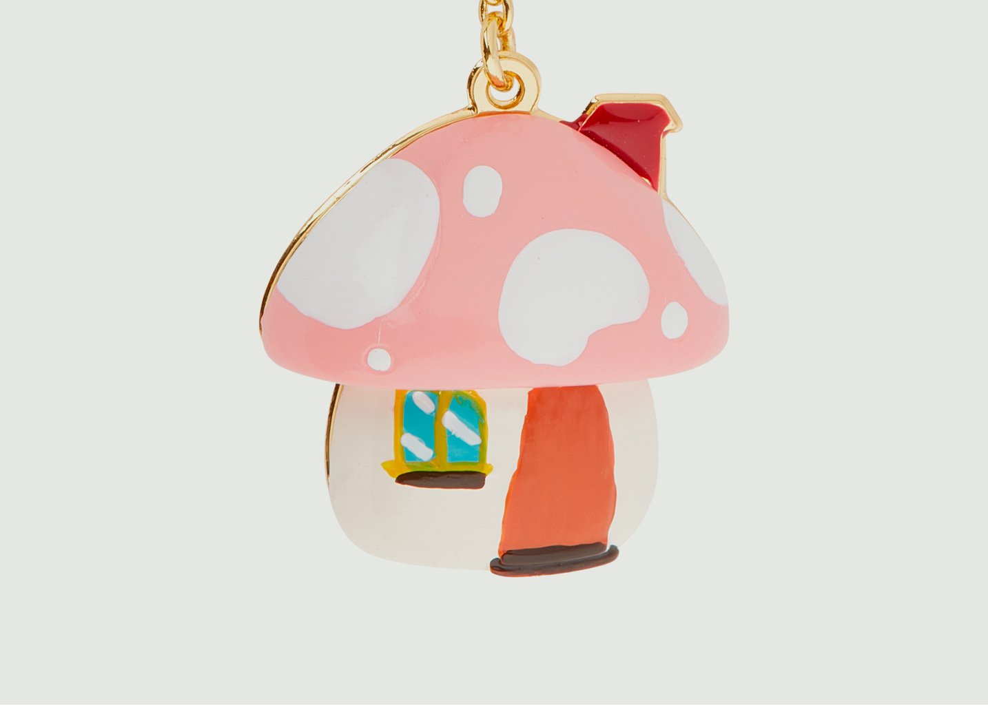 L'exception Collier Chaîne Avec Pendentif Maison Champimignon Multicolore N2