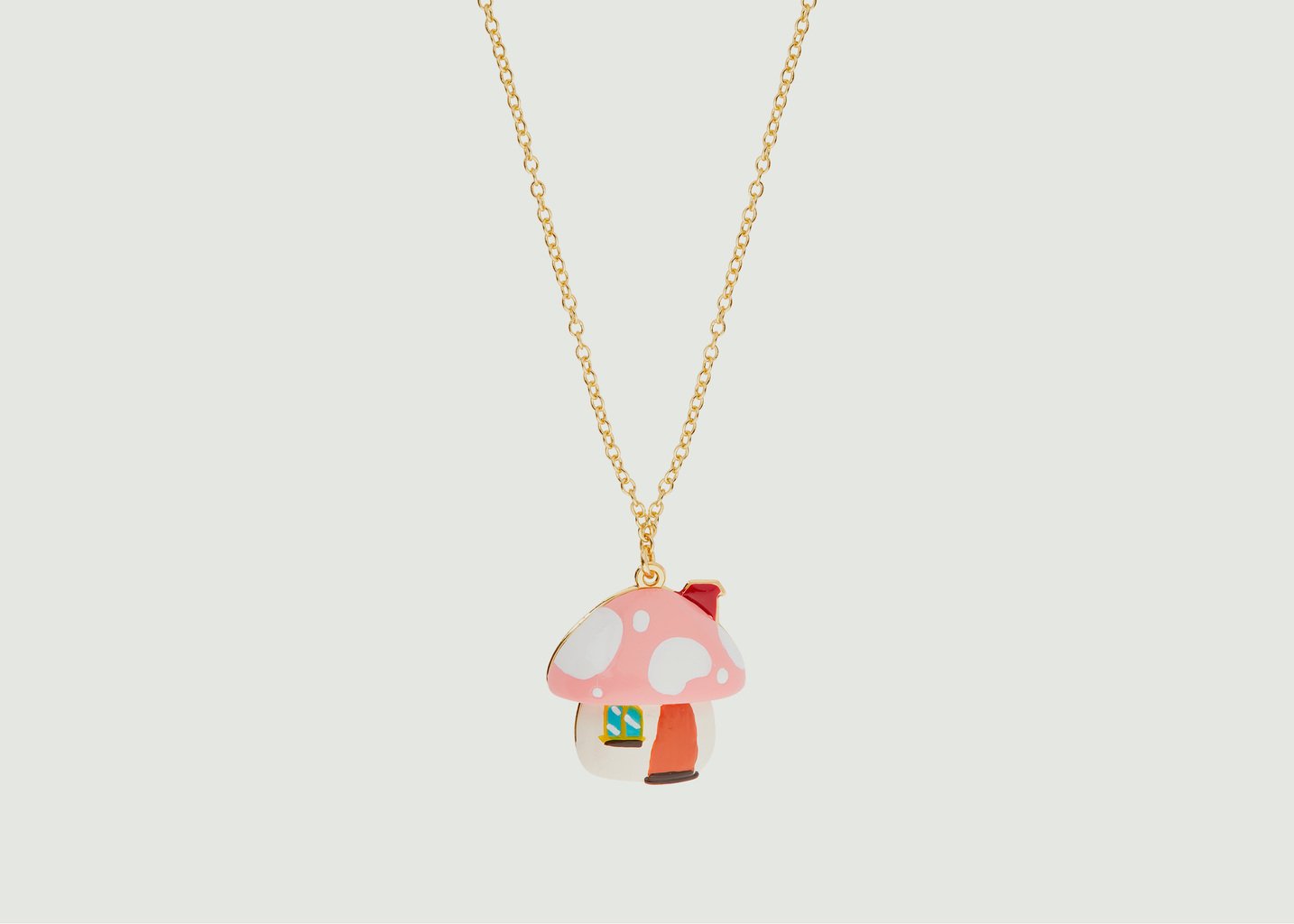 l'exception Collier chaîne avec pendentif maison Champimignon Multicolore N2