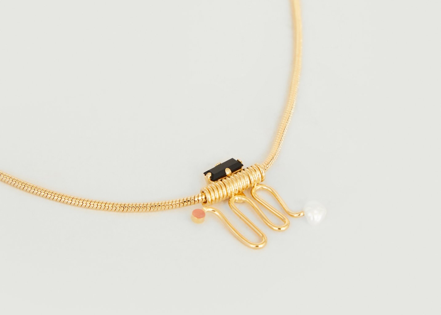 l'exception Collier Ettore Totem en laiton doré à l'or fin 24 carats Or Judith Benita