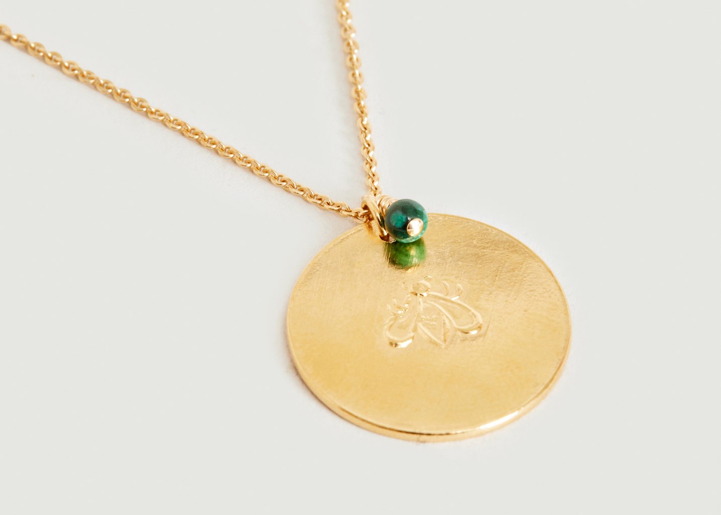 l'exception Collier médaille vermeil Abeille Vermeil Par Coeur Paris