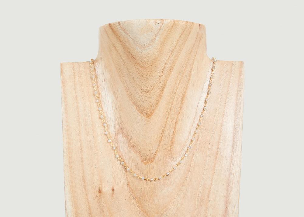 L'exception Collier Nadee Labradorite Blanc Wildstone Paris