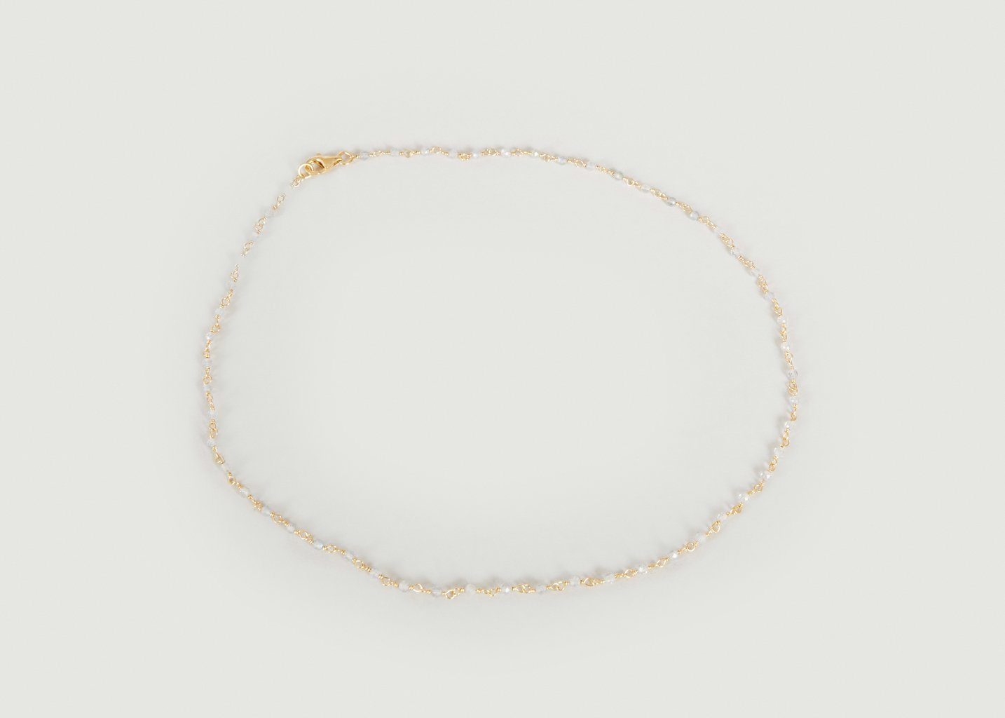 l'exception Collier Nadee Labradorite Blanc Wildstone Paris