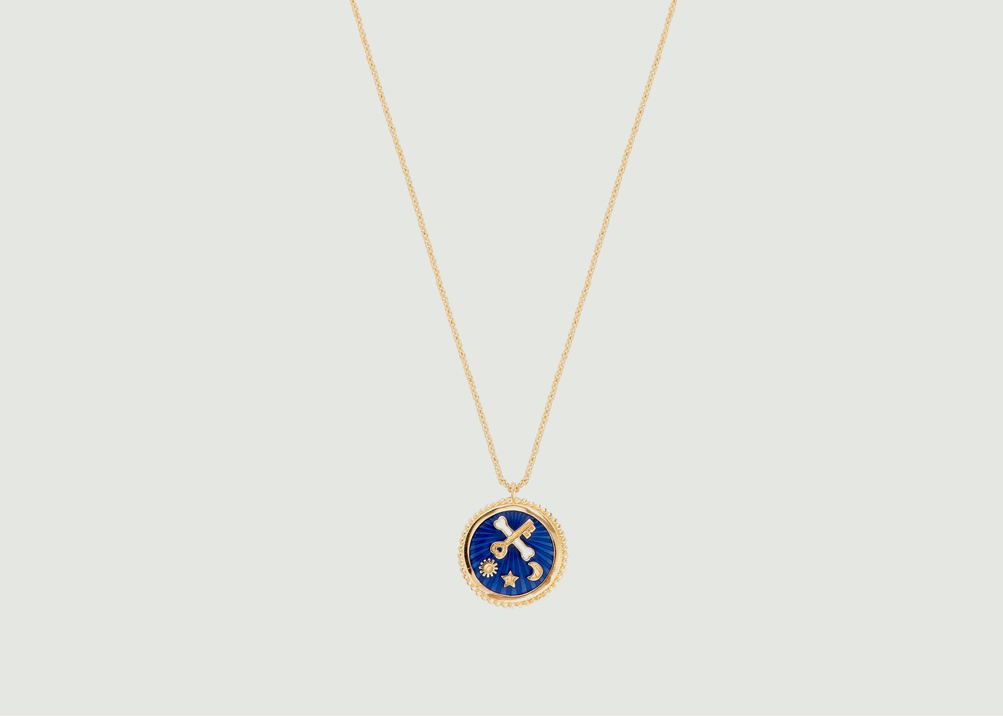 l'exception Collier pendentif Art Divinatoire Bleu Marine Les Néréides