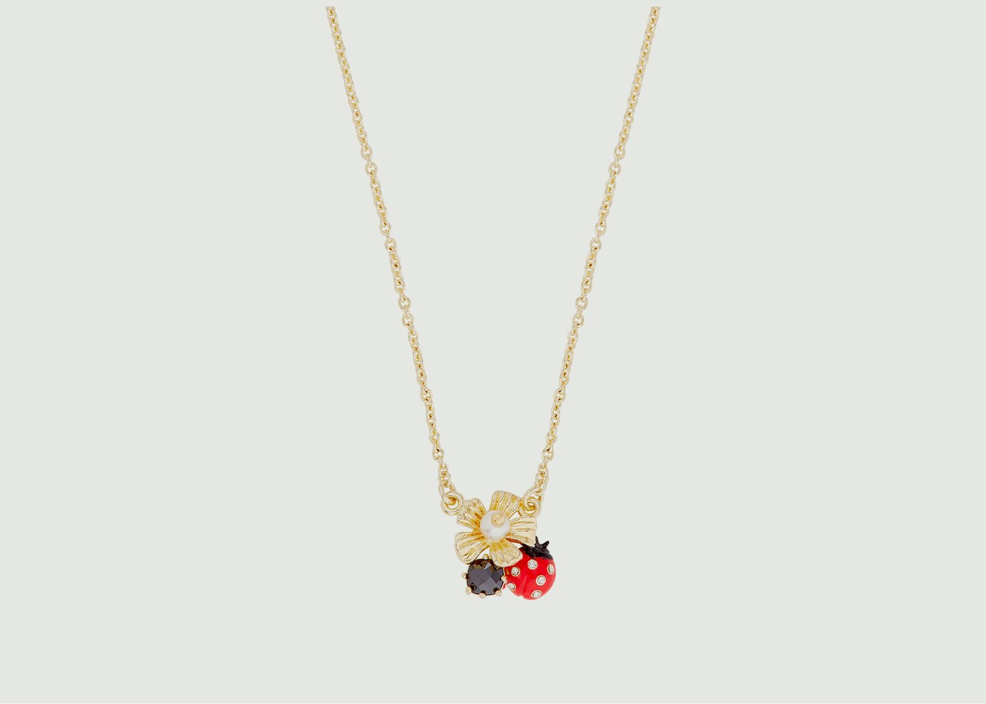l'exception Collier pendentif coccinelle Multicolore Les Néréides