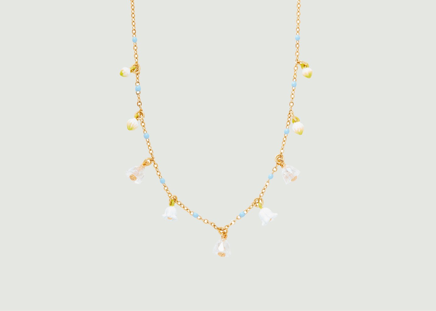 l'exception Collier pendentif muguet Poème en Fleurs Blanc Les Néréides