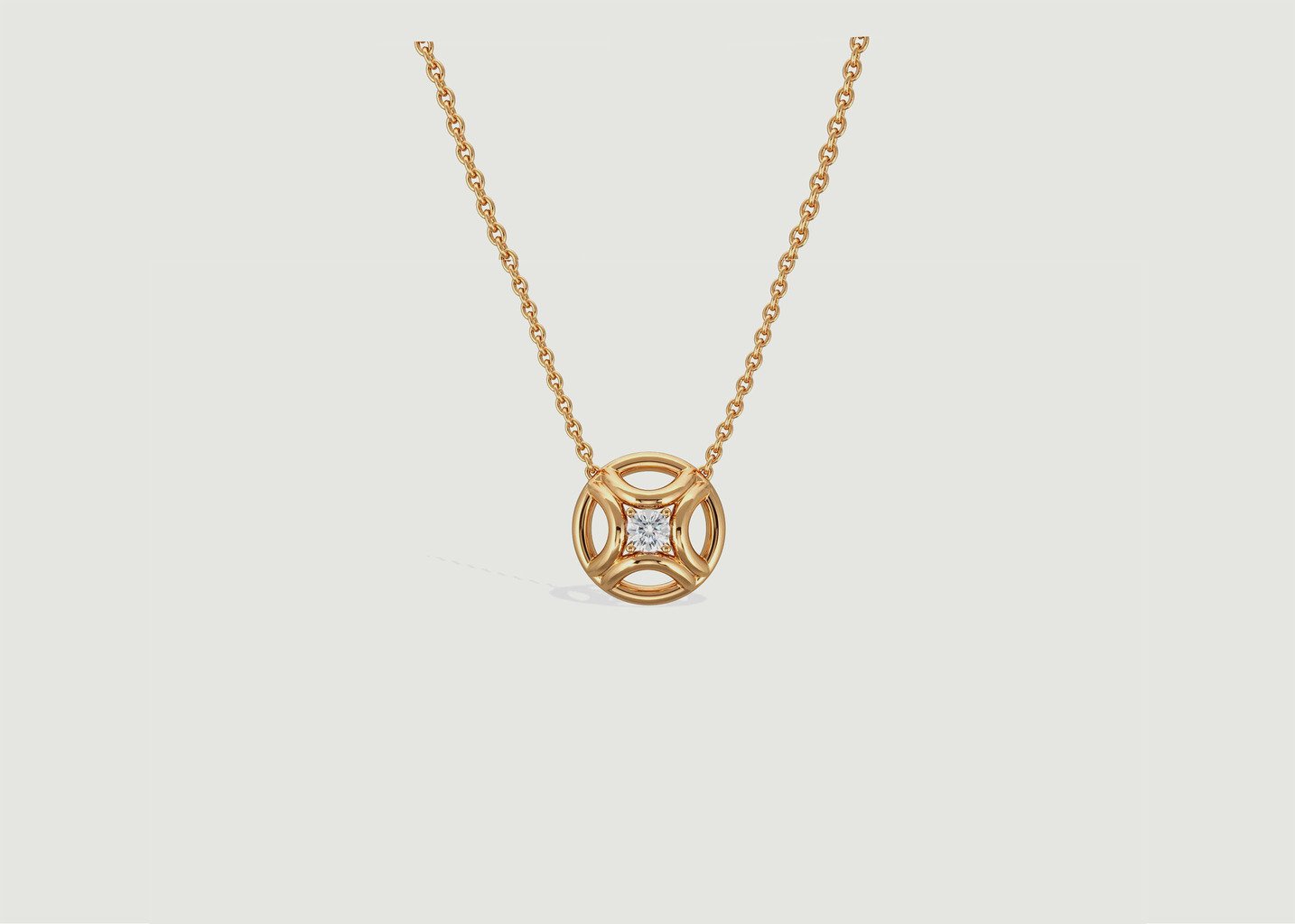 l'exception Collier pendentif Perpétuel.le 0.25ct Or Blanc Loyal.e Paris