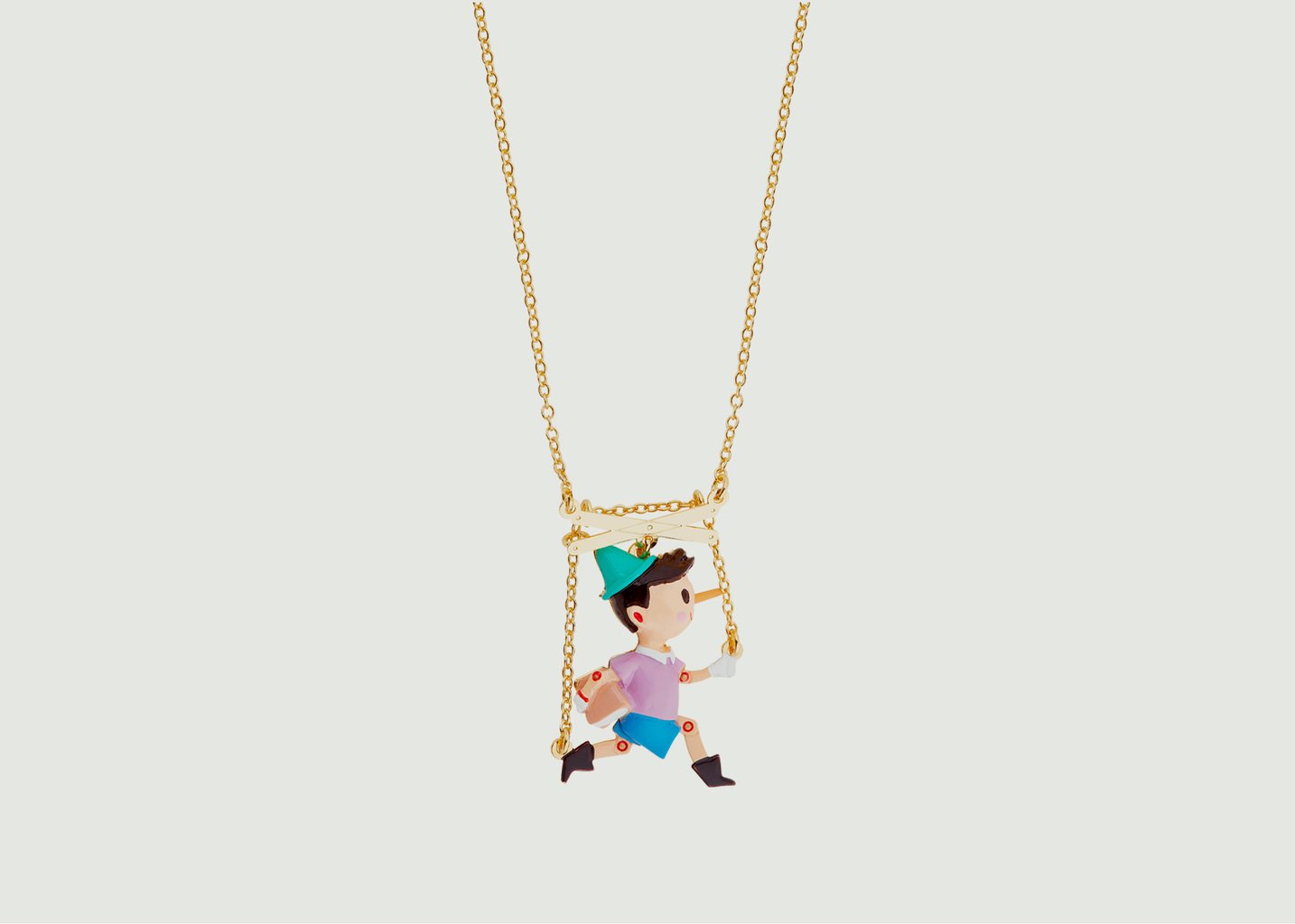 l'exception Collier Piccolino Marionnette Pinocchio Multicolore N2