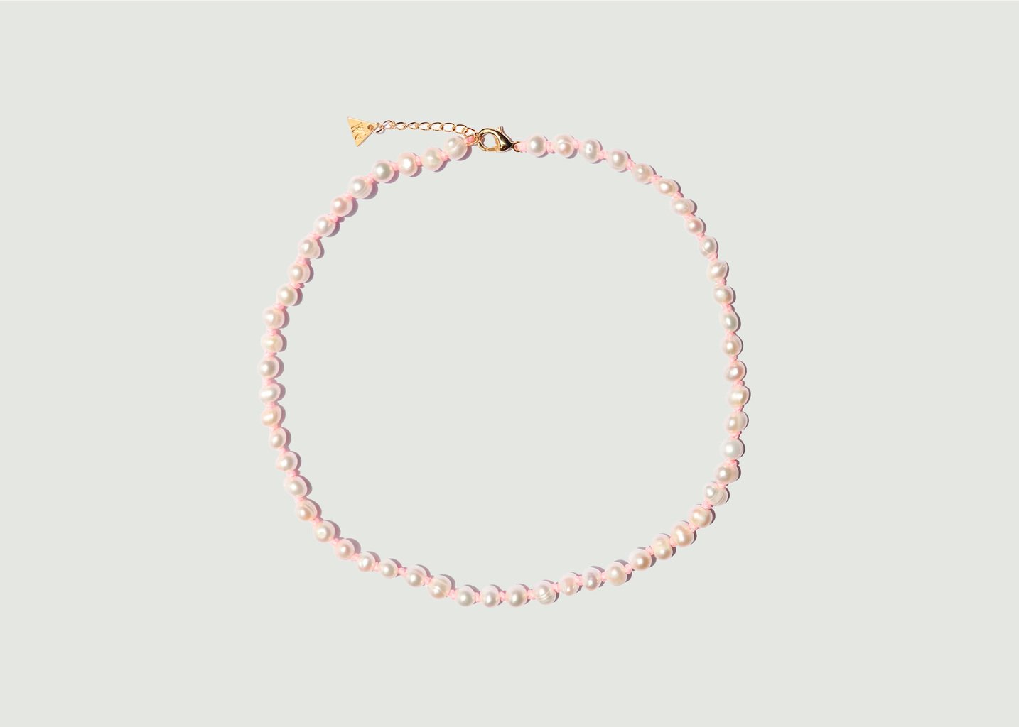 l'exception Collier Pink Knitted Pearl Or Wilhelmina Garcia