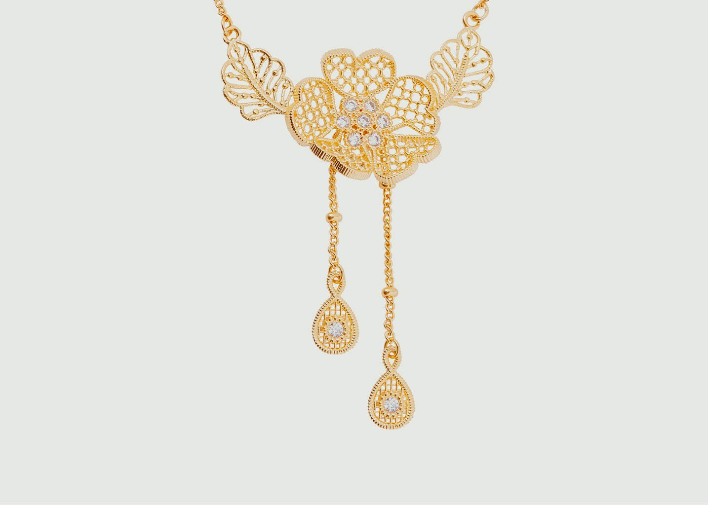 L'exception Collier Plastron Fil D'Or Or Les Néréides