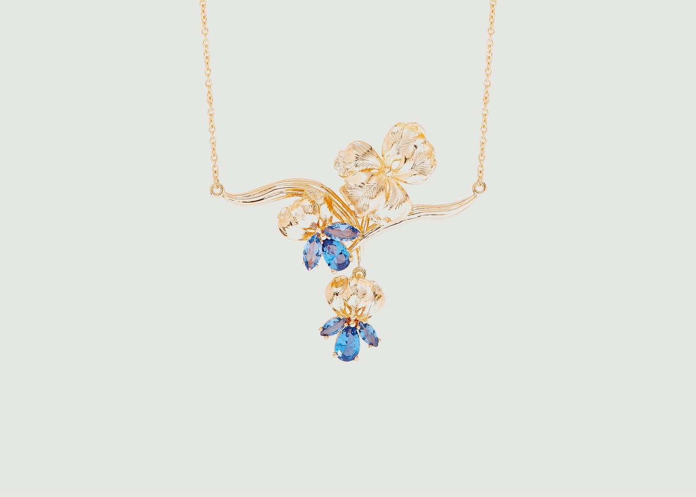 l'exception Collier plastron Les Iris Bleu Les Néréides
