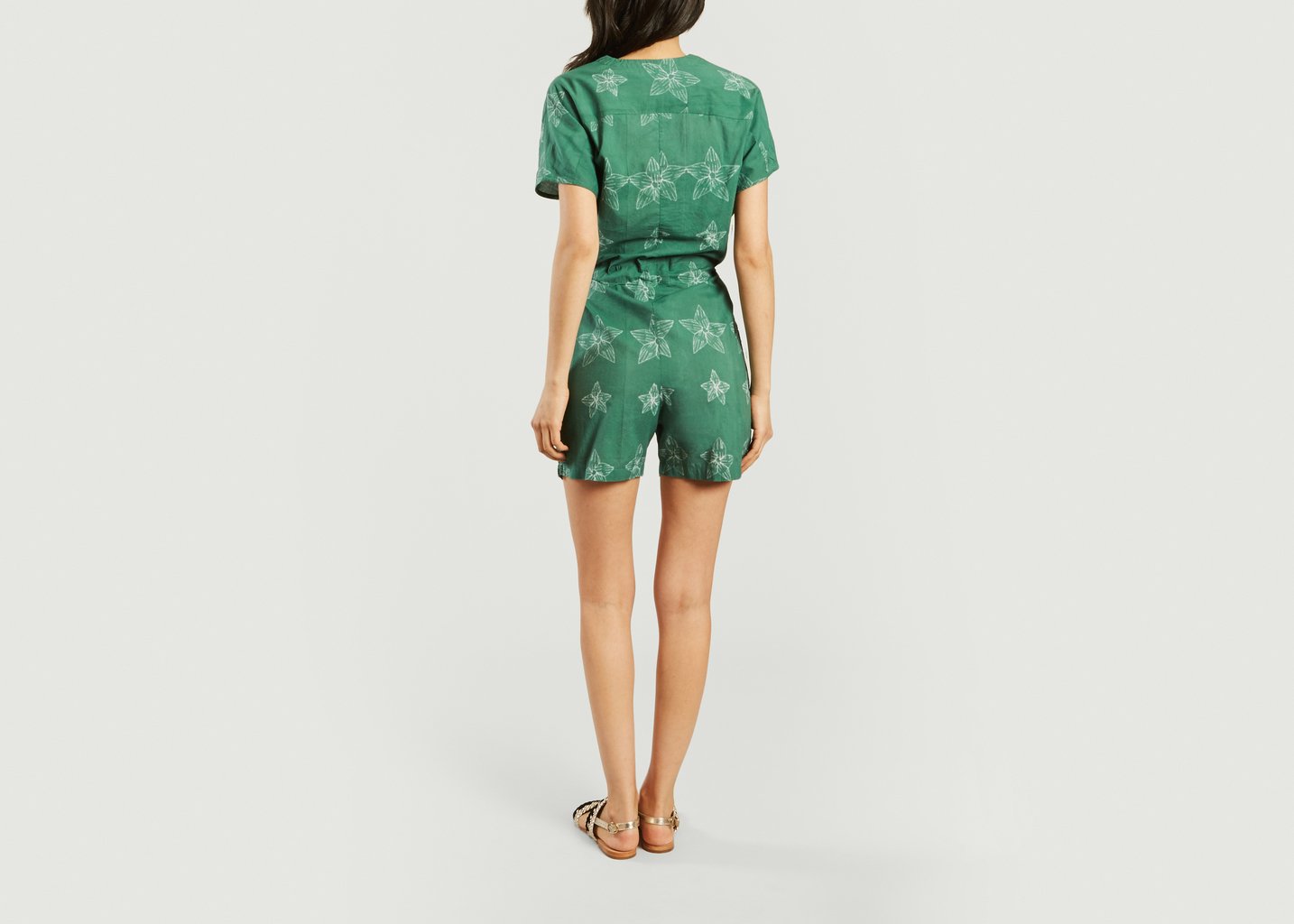 L'exception Combi Short Fleurie Emeraude Fabric Hunted & Collected
