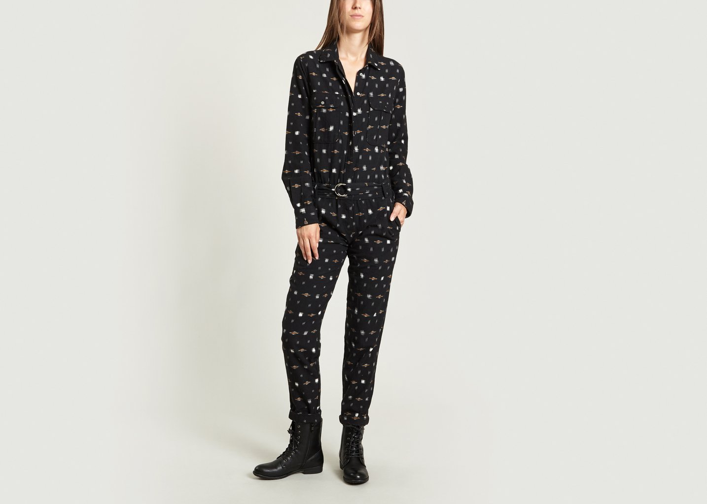 L'exception Combinaison Billie Western Noir Fabric Hunted & Collected