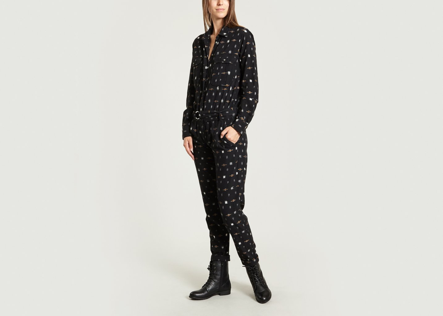 L'exception Combinaison Billie Western Noir Fabric Hunted & Collected