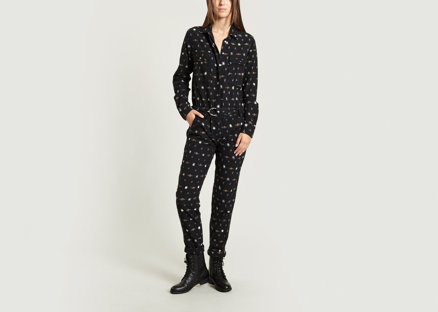 l'exception Combinaison Billie Western Noir Fabric Hunted & Collected