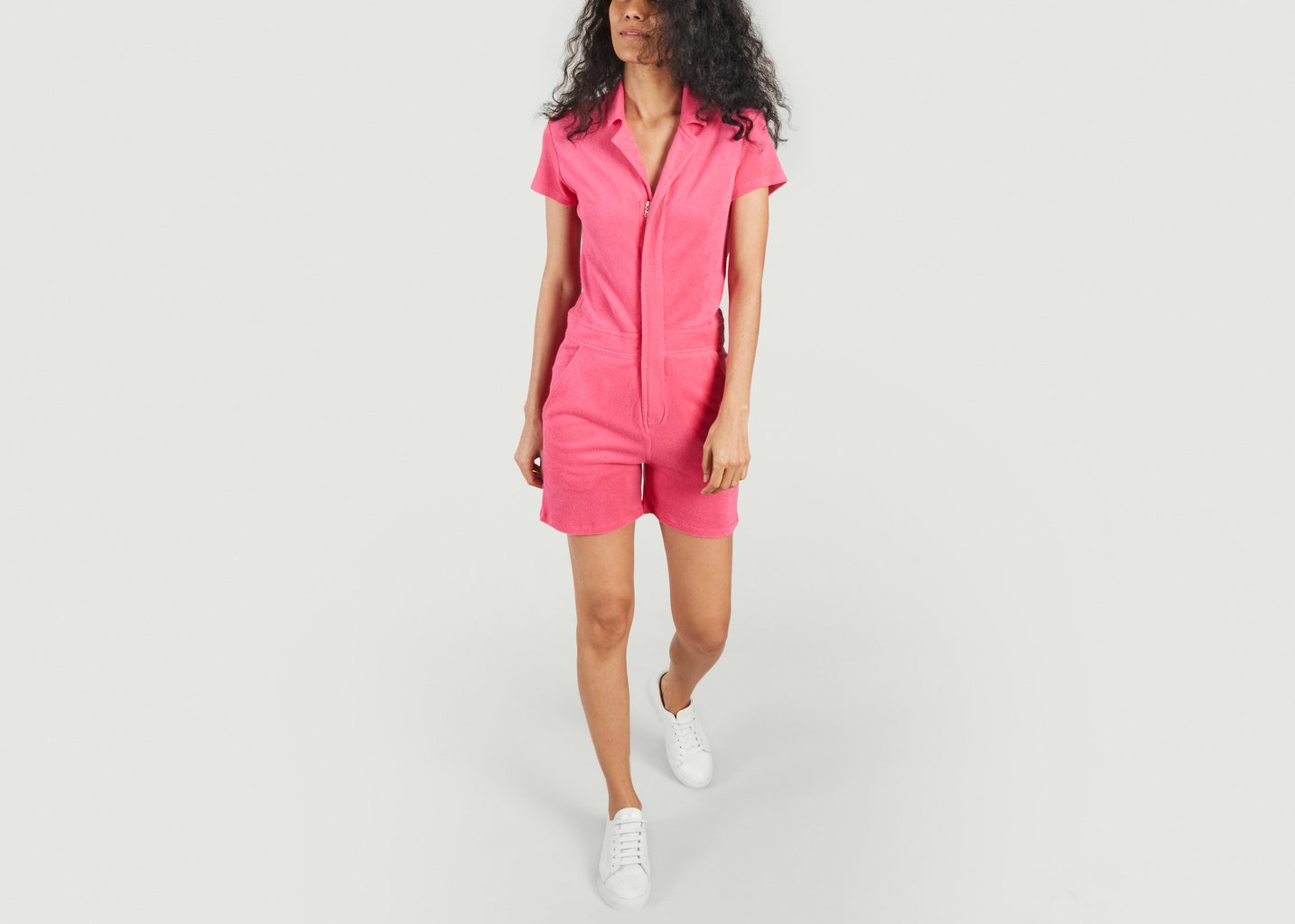 L'exception Combinaison Col Chemisier Rose Majestic Filatures