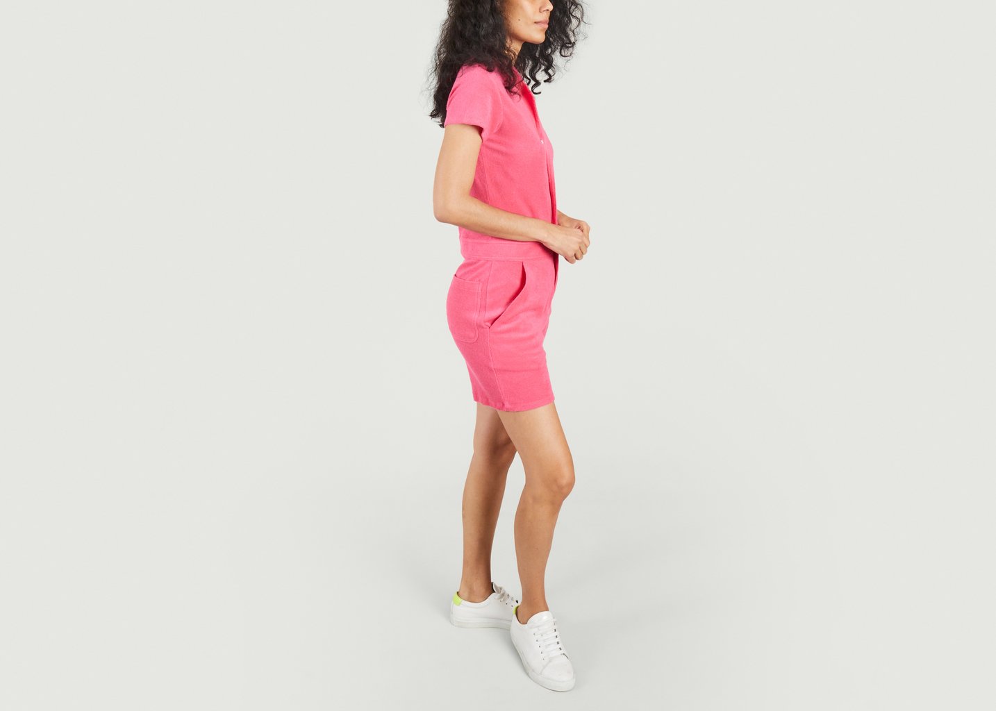 L'exception Combinaison Col Chemisier Rose Majestic Filatures