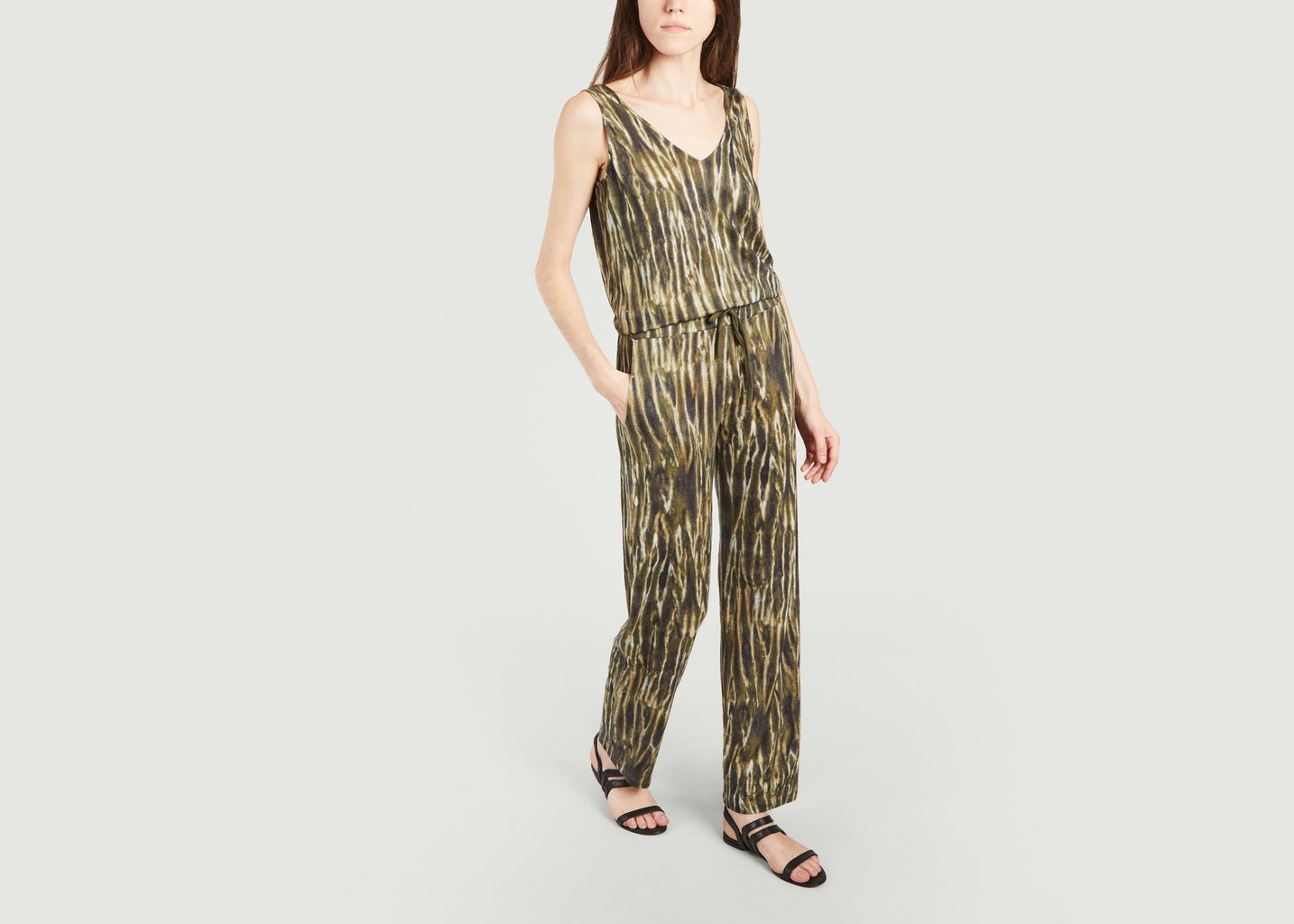 L'exception Combinaison En Lin Khaki Majestic Filatures