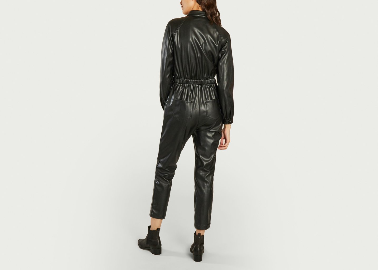 L'exception Combinaison En Simili Cuir 7/8e Tina Noir Suncoo