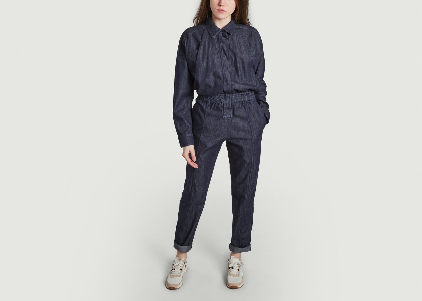 l'exception Combinaison Olgami denim Bleu Marine Façon Jacmin