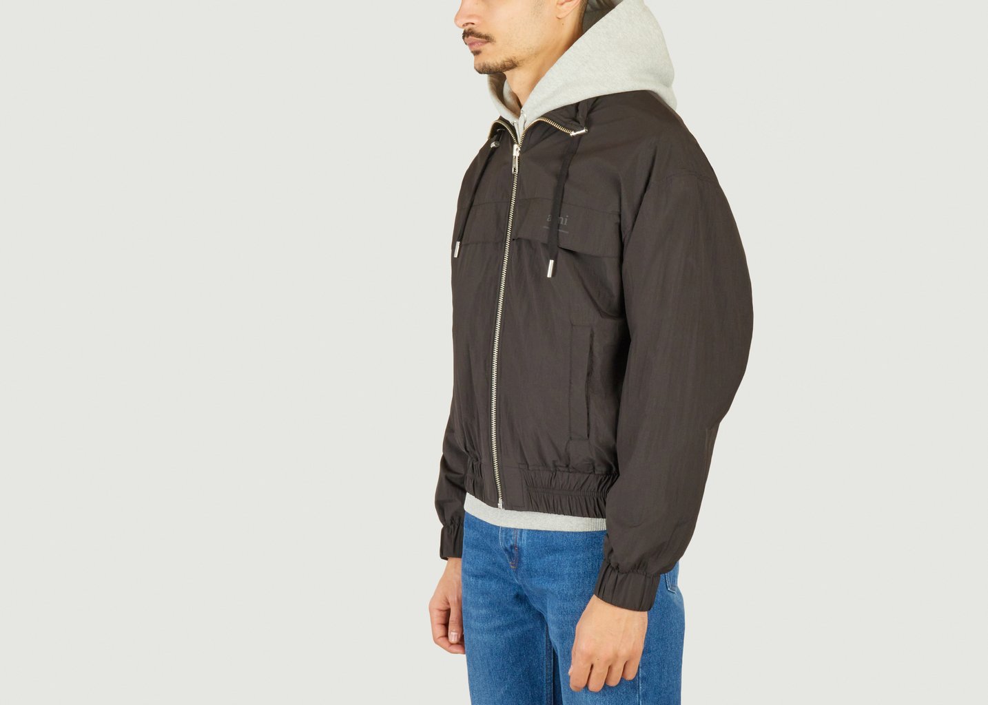 L'exception Coupe Vent Zippé Ami Alexandre Mattiussi Noir AMI Paris