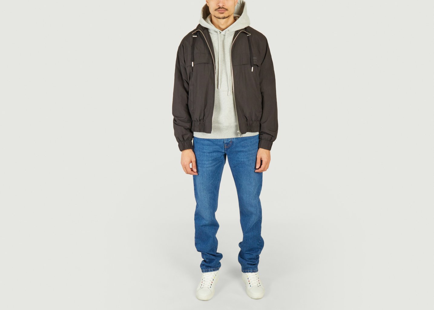 L'exception Coupe Vent Zippé Ami Alexandre Mattiussi Noir AMI Paris