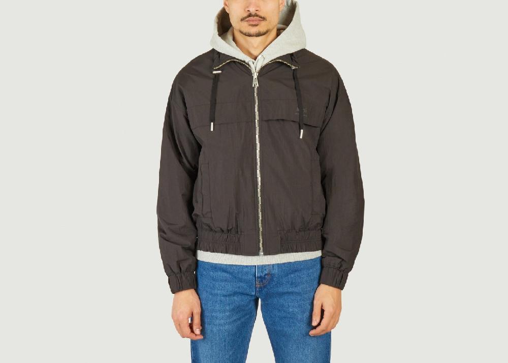 l'exception Coupe Vent Zippé Ami Alexandre Mattiussi Noir AMI Paris