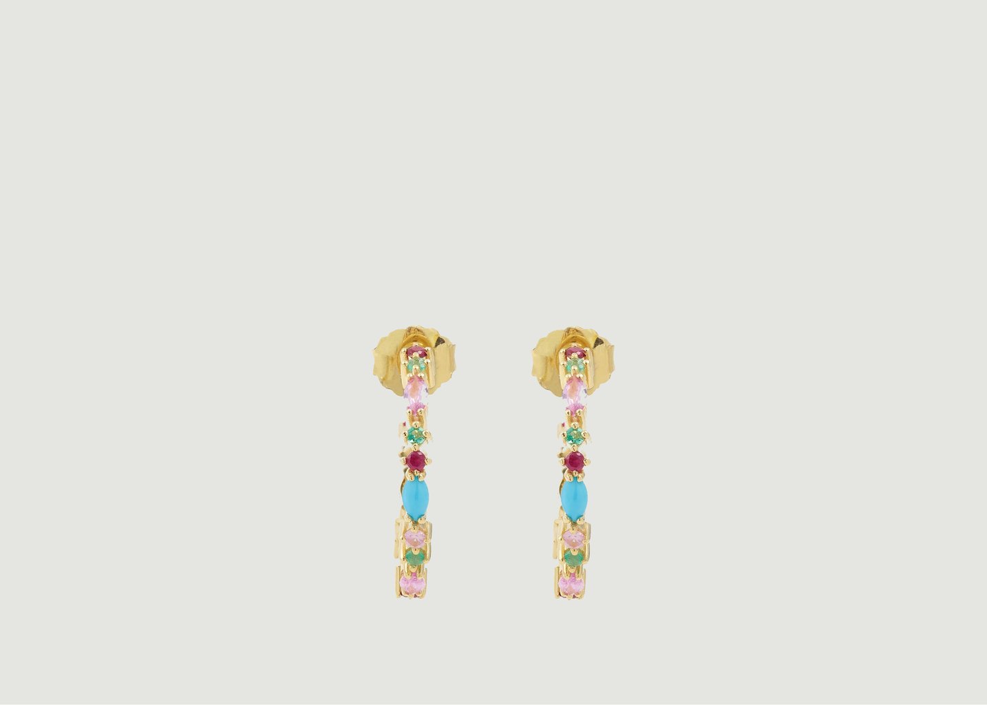 L'exception Créoles Gaia 2 Turquoise Or Sophie D'Agon