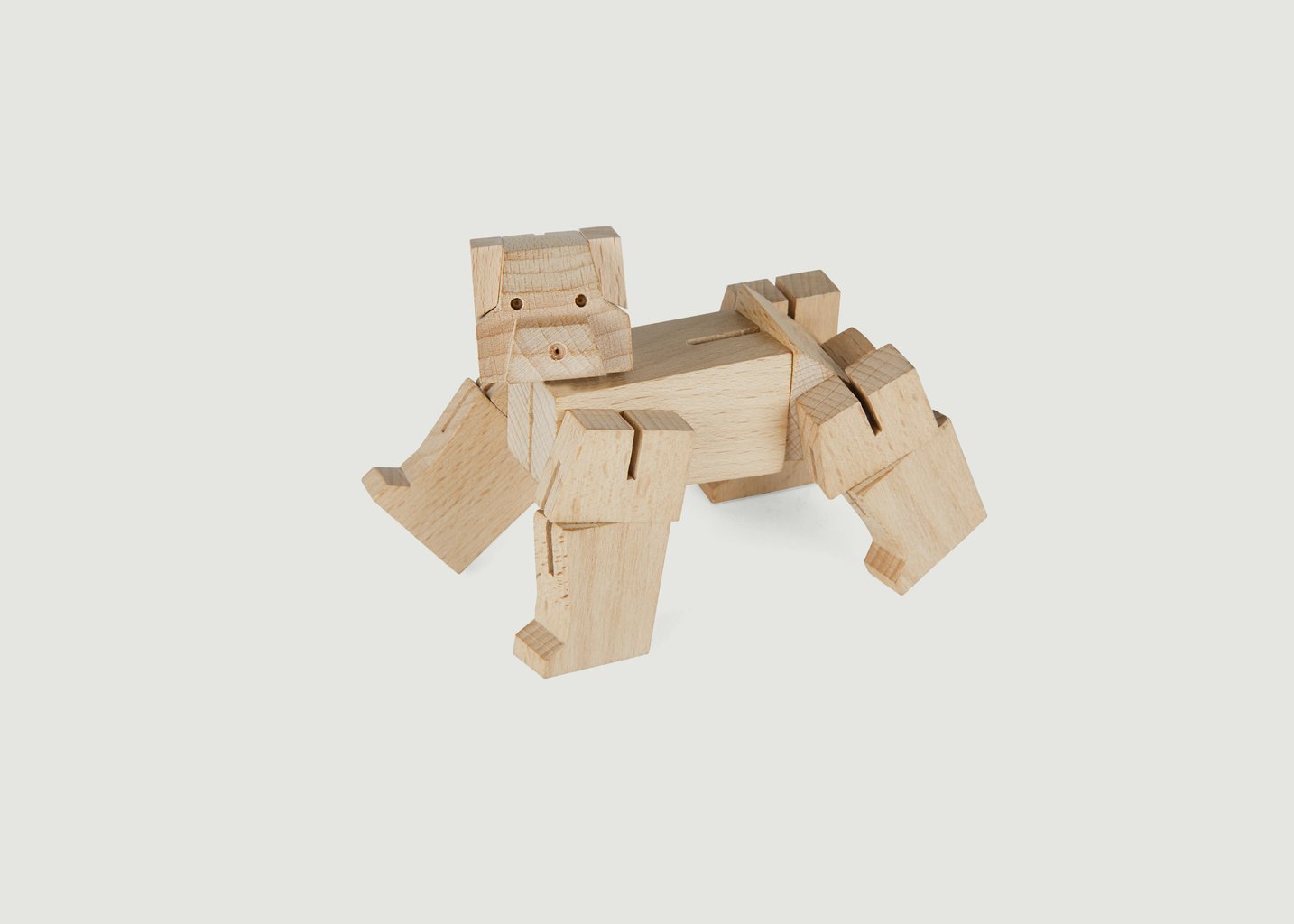l'exception Cube Ours en Bois Articulé Blanc Kikkerland