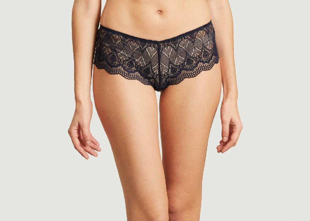 l'exception Culotte Cybbe Bleu Marine Samsoe & Samsoe