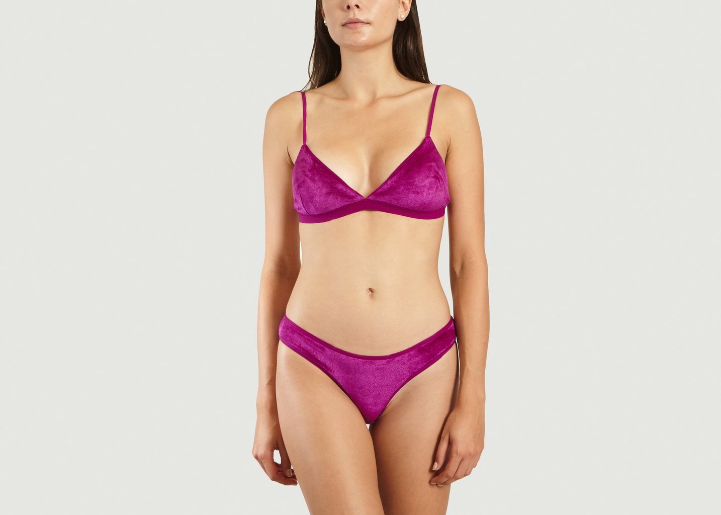 L'exception Culotte En Velours Bell Fuchsia Baserange