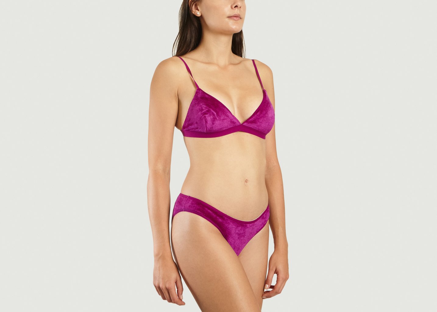 L'exception Culotte En Velours Bell Fuchsia Baserange