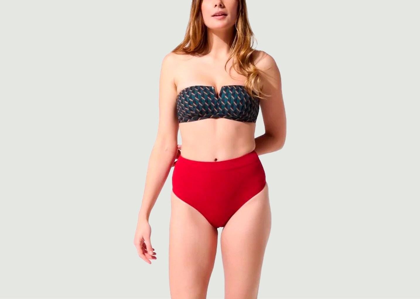 L'exception Culotte Haute Maillot De Bain L’Habillé Uni Rouge Apnee