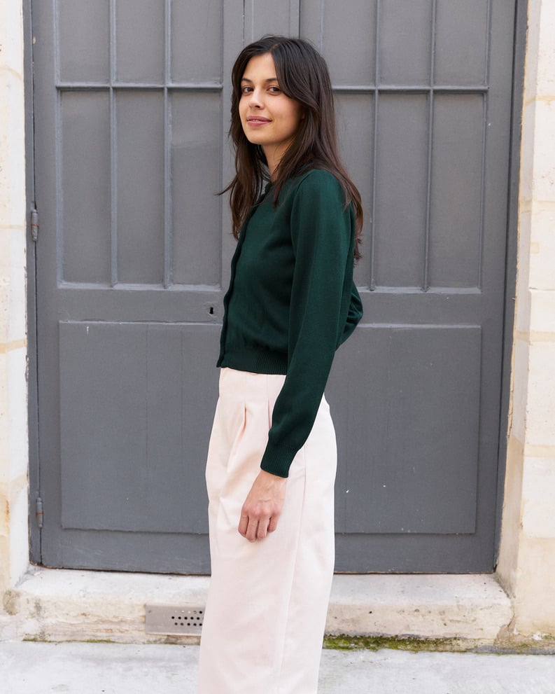 L'exception Daenerys Pantalon Large En Sergé Rose Pâle Erotokritos