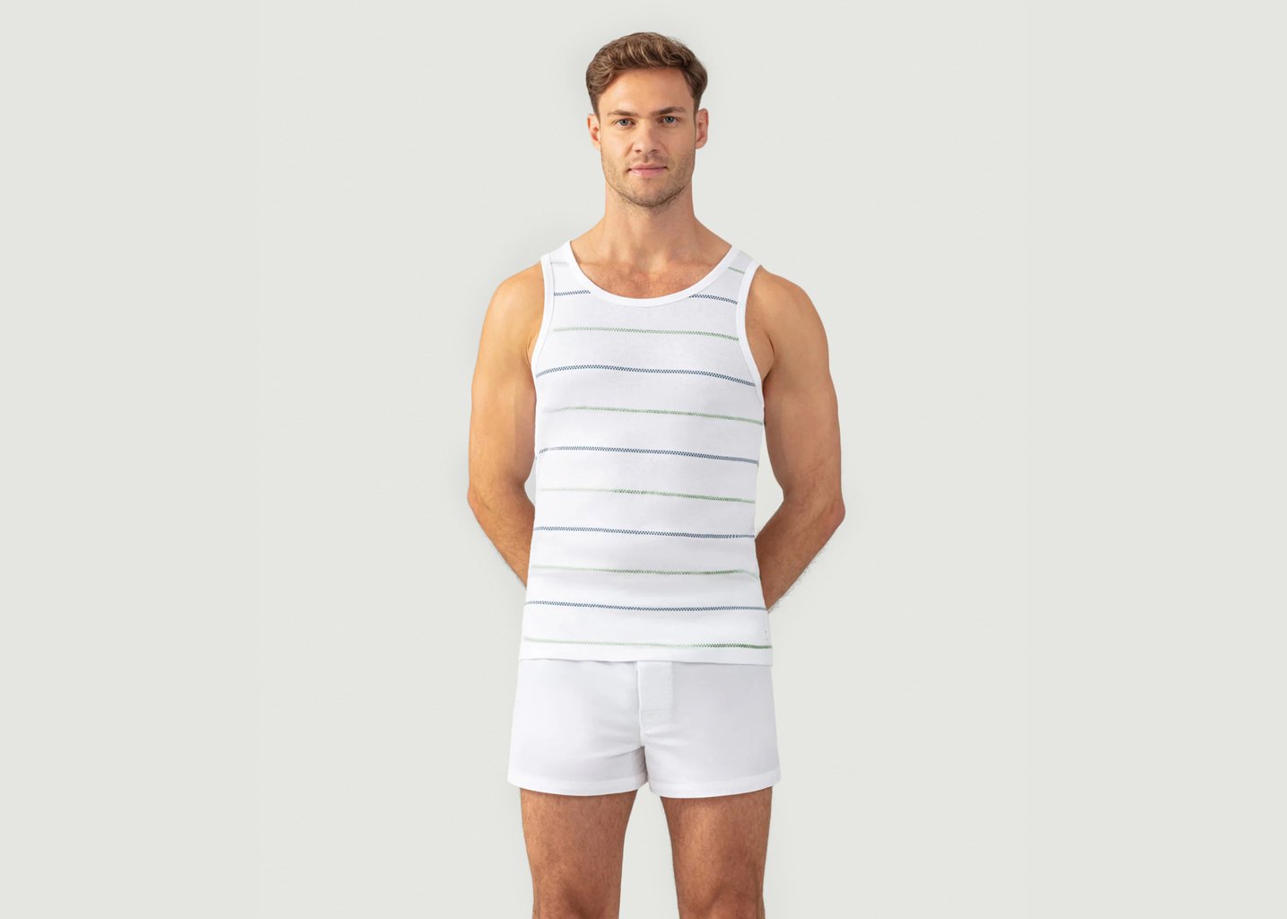 l'exception Débardeur classique à motif nordique Blanc Ron Dorff