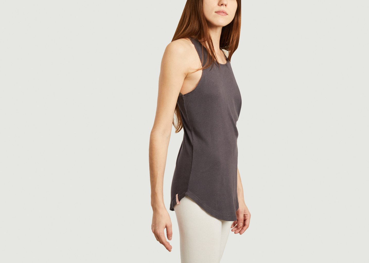 L'exception Débardeur De Yoga En Coton Et Modal Paripurna Anthracite Yoga Searcher