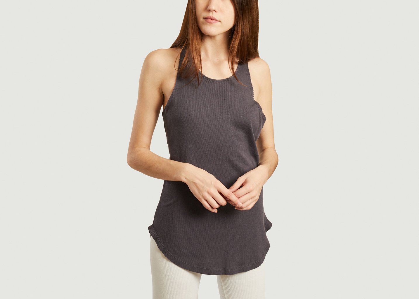 l'exception Débardeur de yoga en coton et modal Paripurna Anthracite Yoga searcher